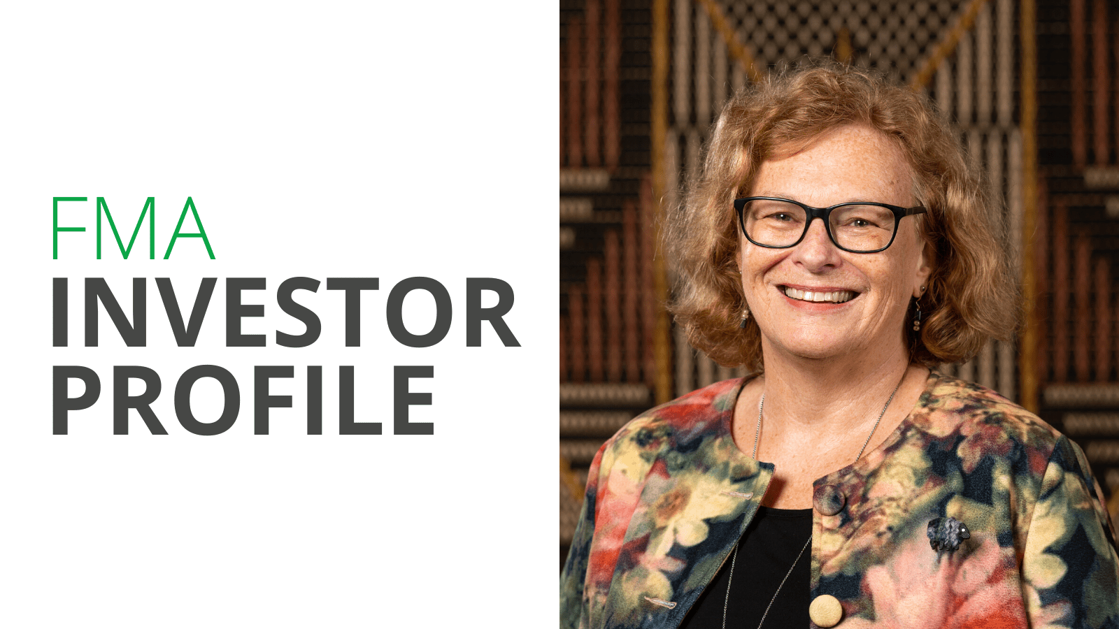 FMA profiles investor, Jane Wrightson.