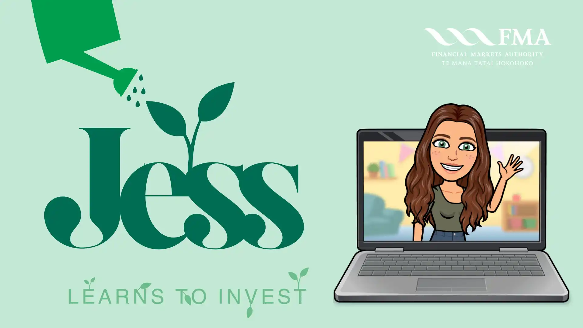 Cover page for podcast series - Jess Learns to Invest